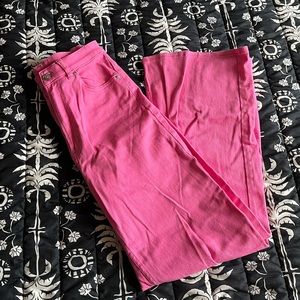 NWT H&M Hot Pink Wide Leg Jeans